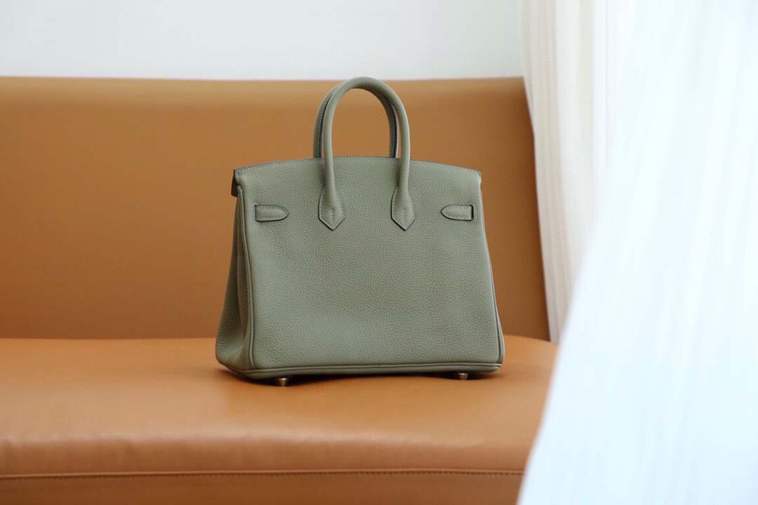 Bagsaaa H**me5 Birkin 25 in Togo Leather Green