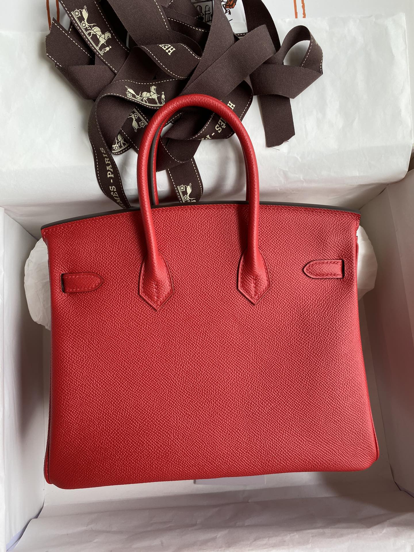 Bagsaaa H**me5 Birkin 25 Epsom Leather Red