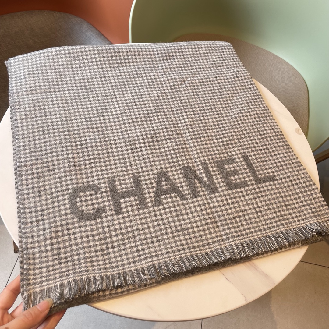 Bagsaaa Ch**el Grey Scarf 45*185cm