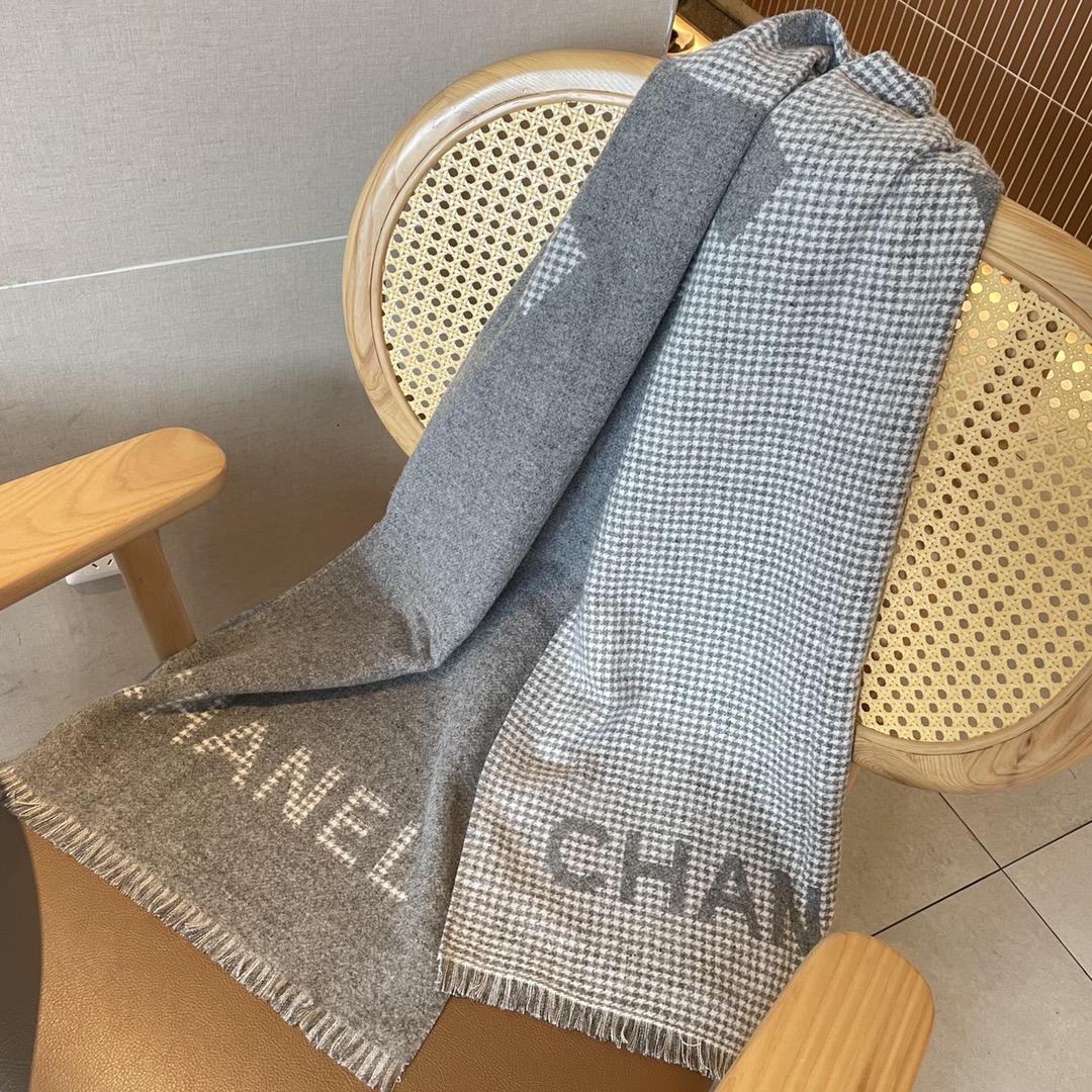 Bagsaaa Ch**el Grey Scarf 45*185cm