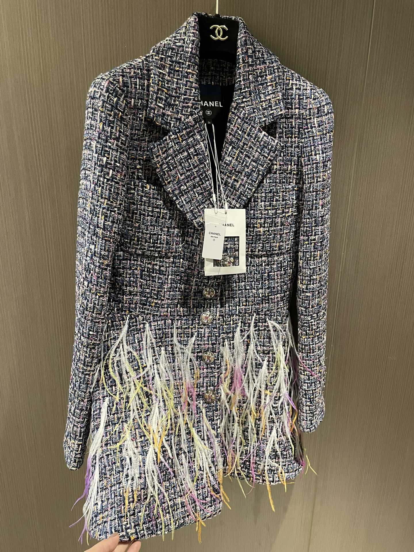 Bagsaaa Ch**el Tweed Grey Dress 