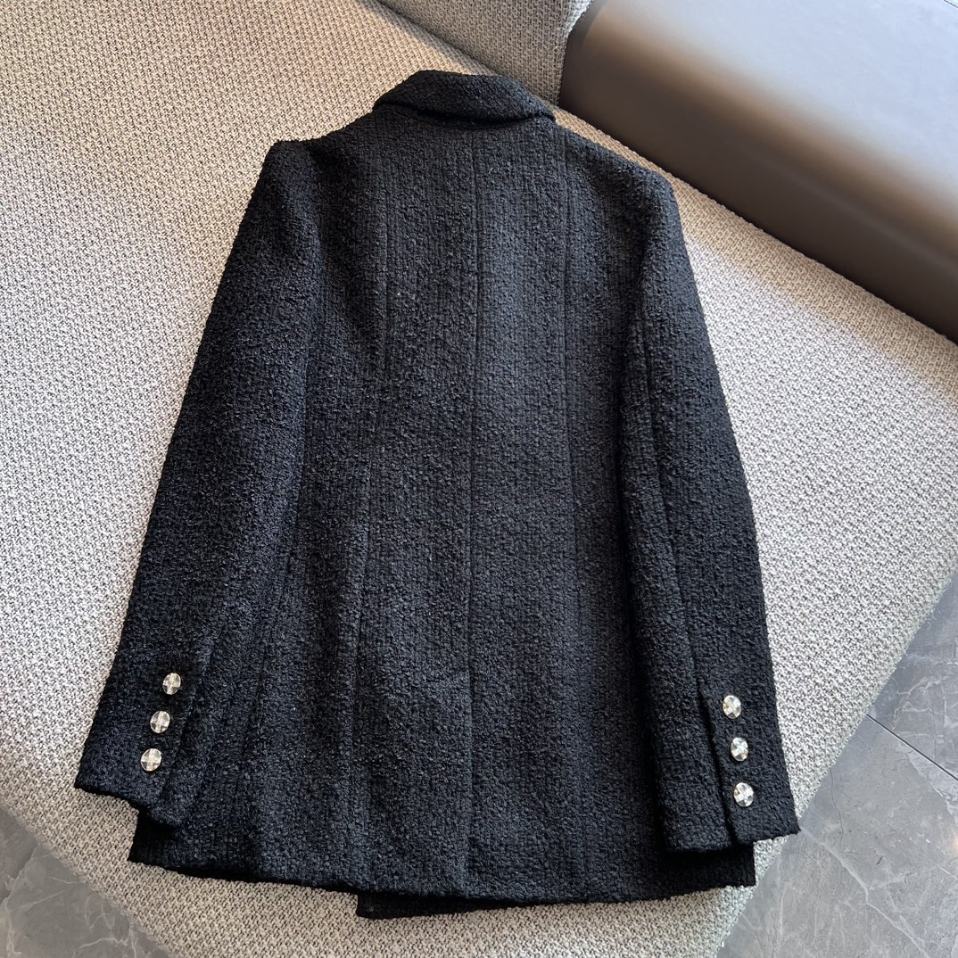 Bagsaaa Ch**el Tweed All Black Jacket 