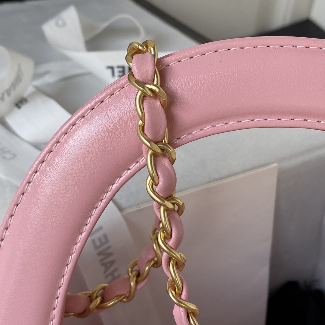 Bagsaaa Ch**el Top Handle Pink bag 22cm