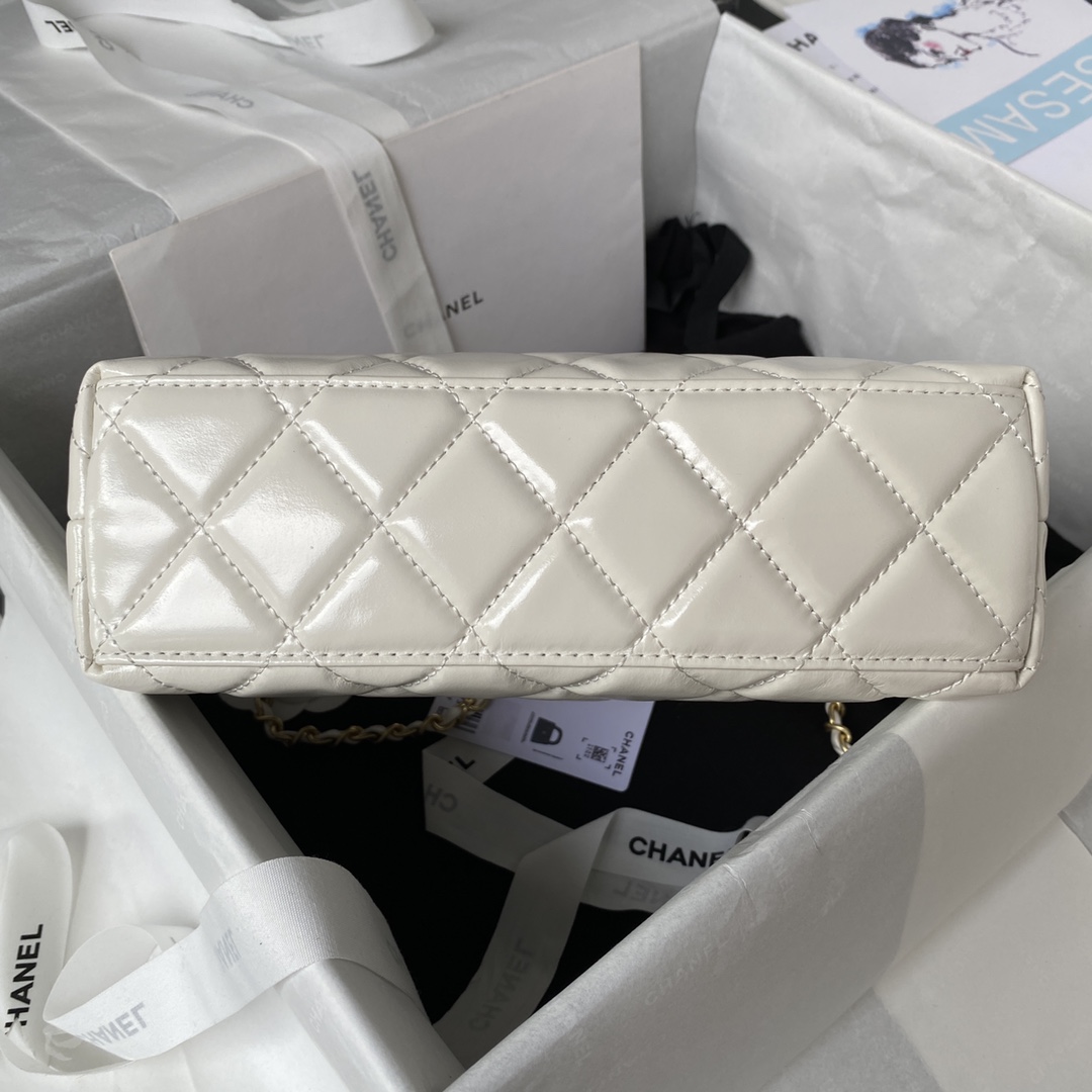 Bagsaaa Ch**el Top Handle White bag 22cm