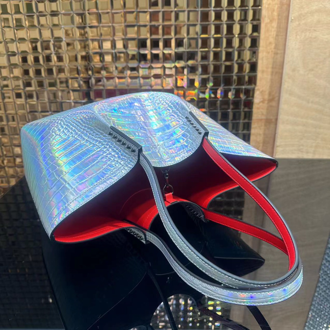 Bagsaaa Chr1st1an Louboutin Cabata Tote bag - Croc leather - Colorful