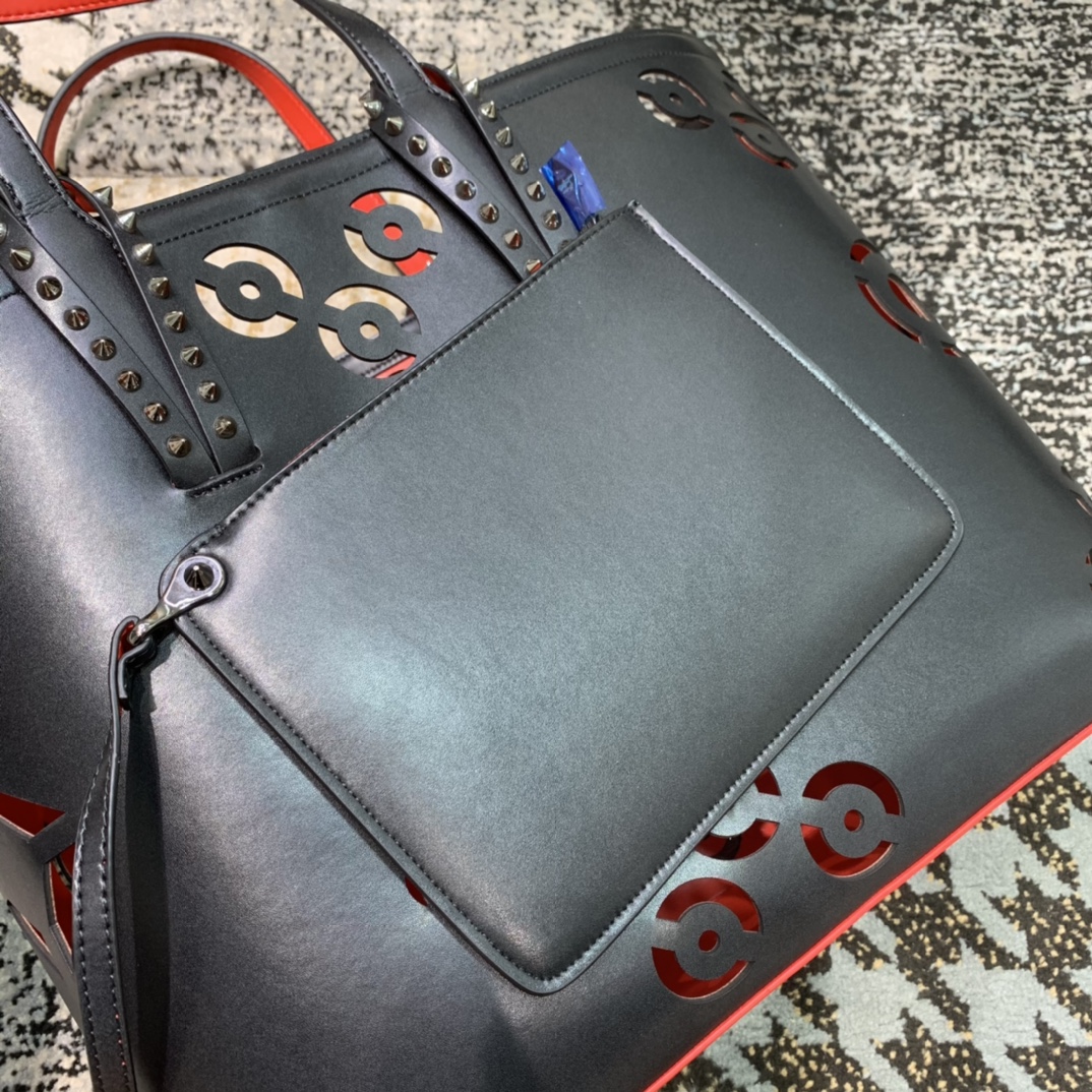 Bagsaaa Chr1st1an Louboutin Cabata E/W mini Black Tote Calf leather 