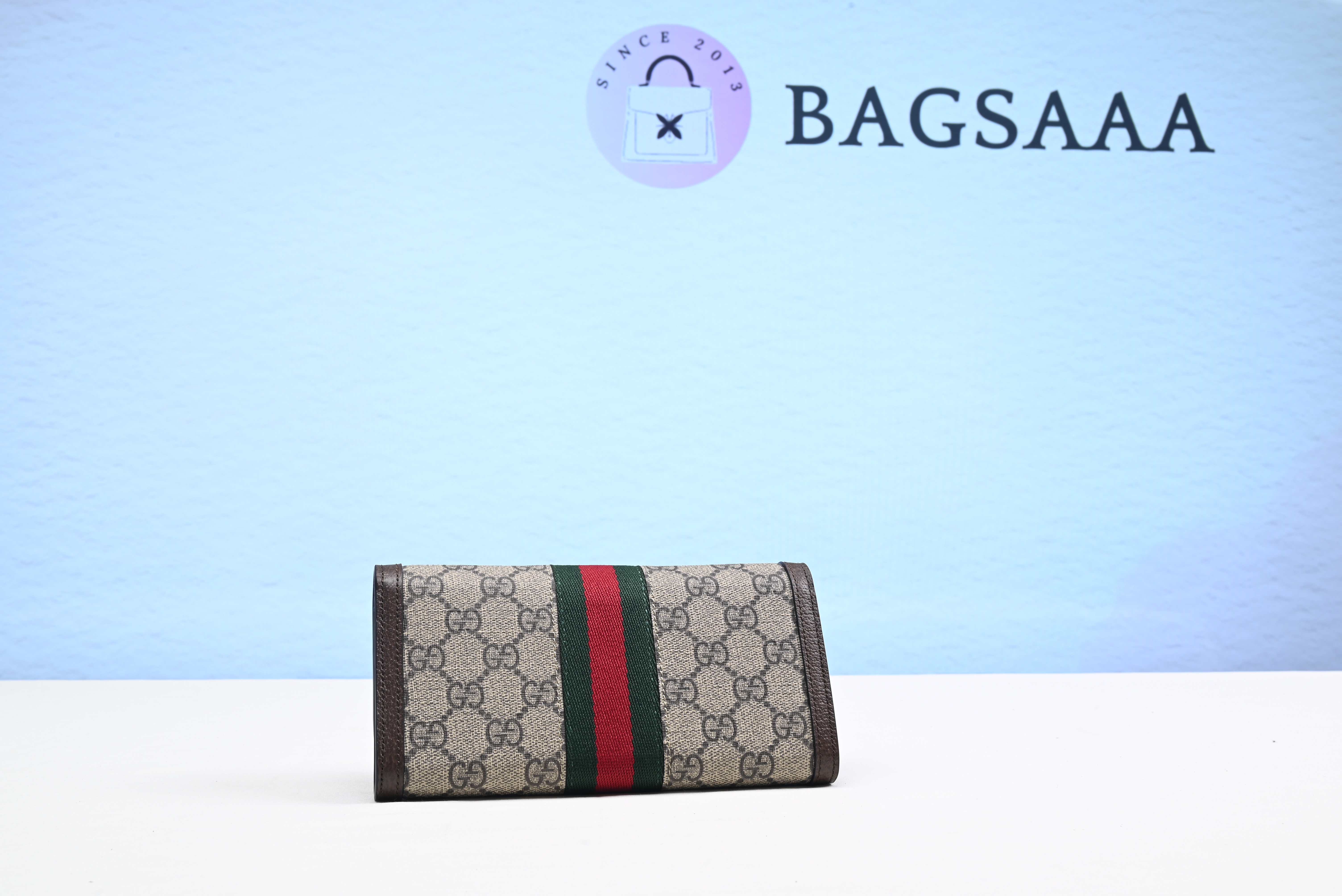 Bagsaaa Gvc*1 GG fabric flap wallet with Web