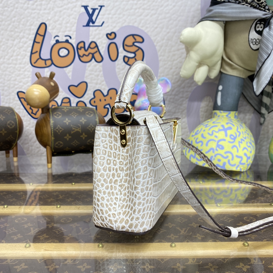 Bagsaaa L0vis Vvtt0n Capucines Croc cowhide beige - 21*14*8cm