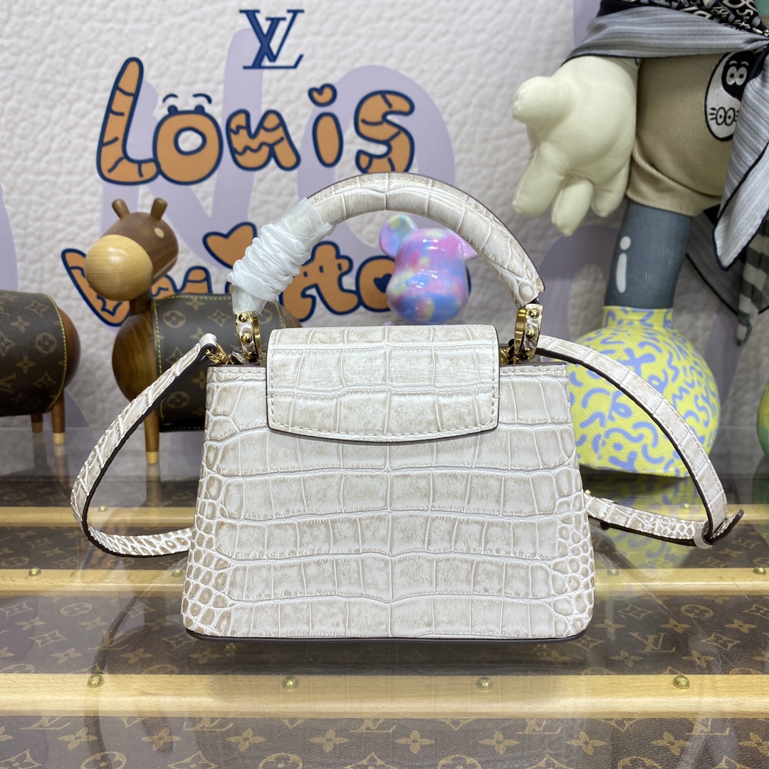 Bagsaaa L0vis Vvtt0n Capucines Croc cowhide beige - 21*14*8cm