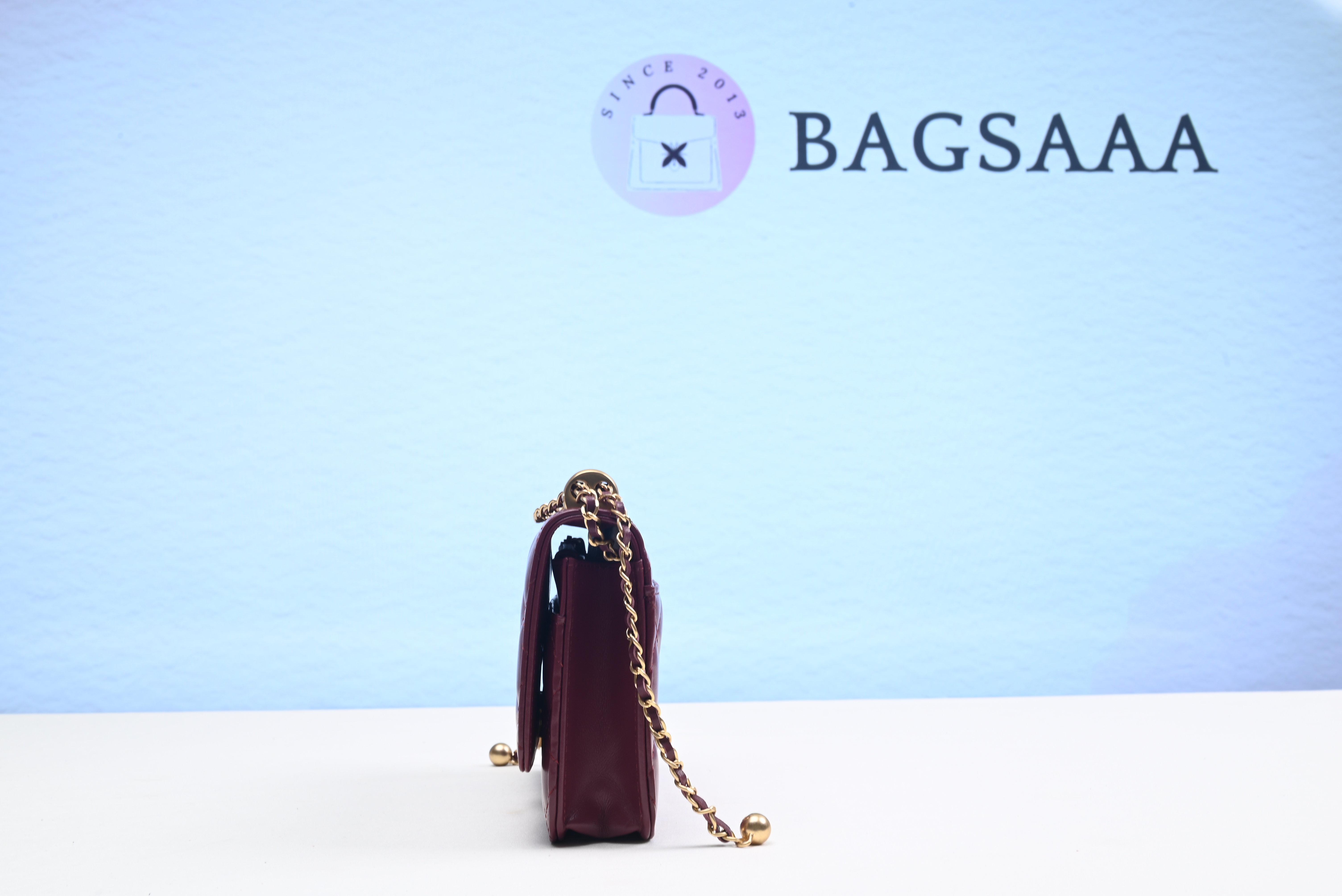 Bagsaa Ch**el WOc Red Lambskin 19cm