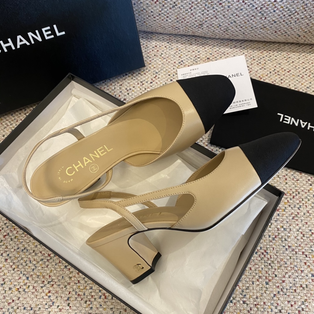 Bagsaaa Ch**el Slingback Two toned 