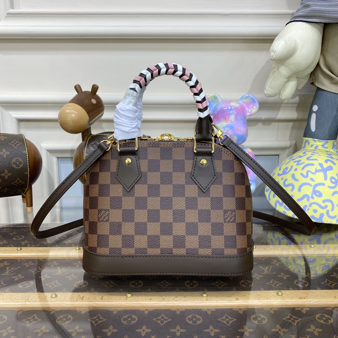Bagsaaa L0vis Vvtt0n Alma BB Ma1s0n Damier Ebene - 23.5 x 17.5 x 11.5 cm 
