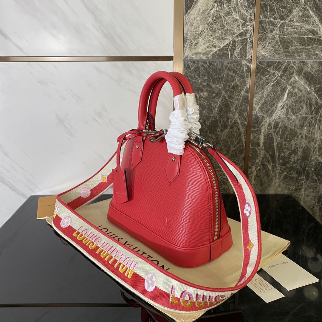 Bagsaaa L0vis Vvtt0n Alma BB Epi Leather Red - 23.5 x 17.5 x 11.5 cm