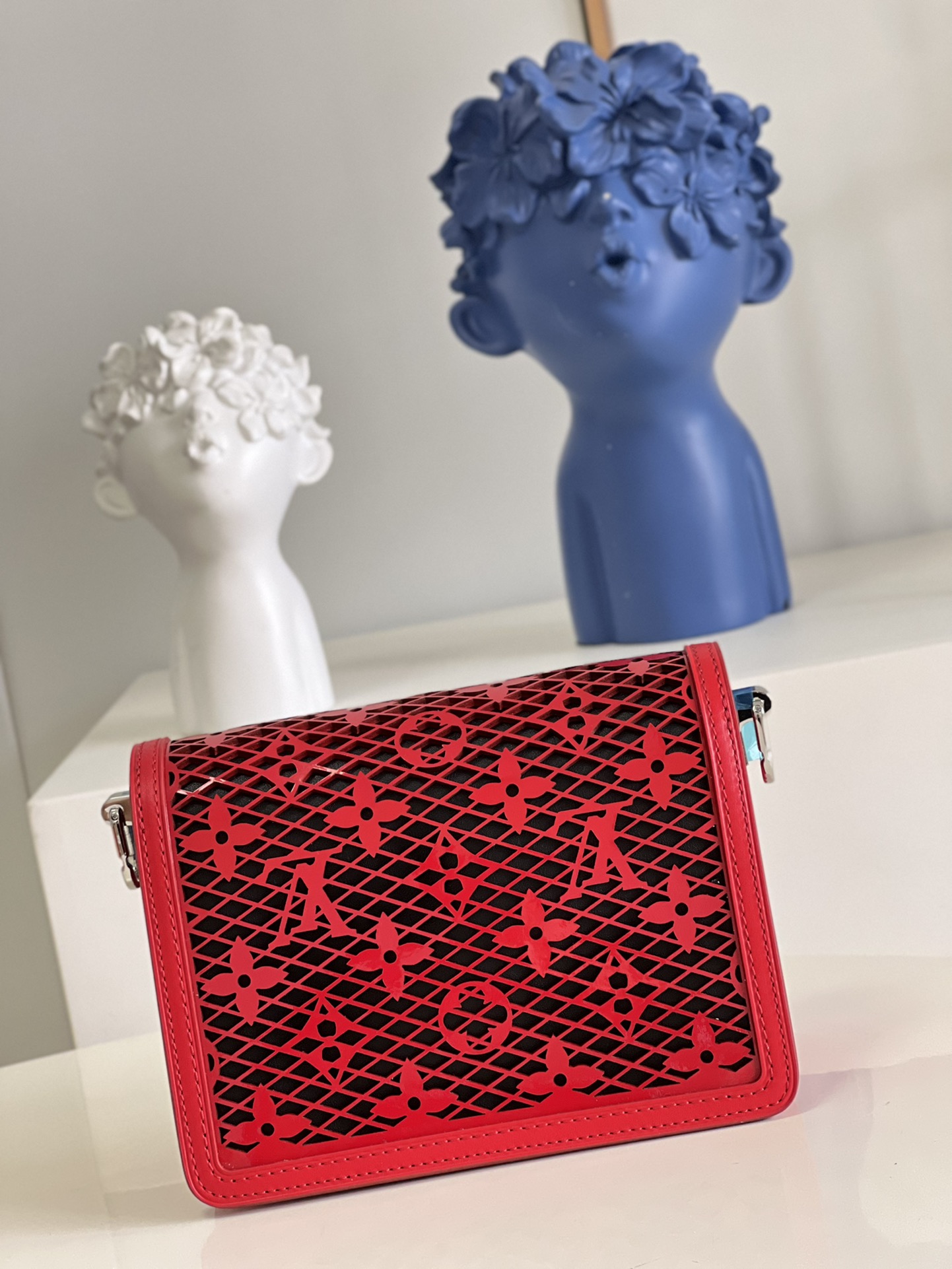 Bagsaaa L0vis Vvtt0n Dauphine Mini Lace Bag Red 