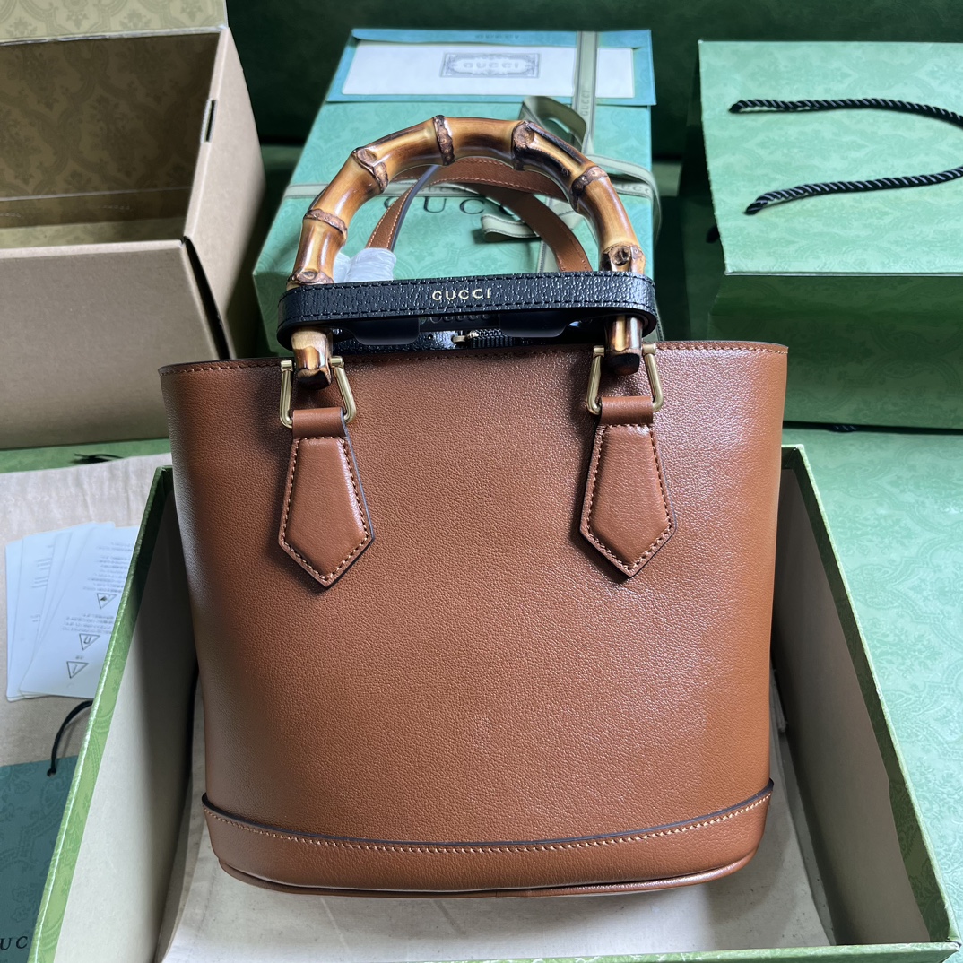 Bagsaaa Gvc*1 GG Diana Brown Tote - 22x 20.5x 11.5cm