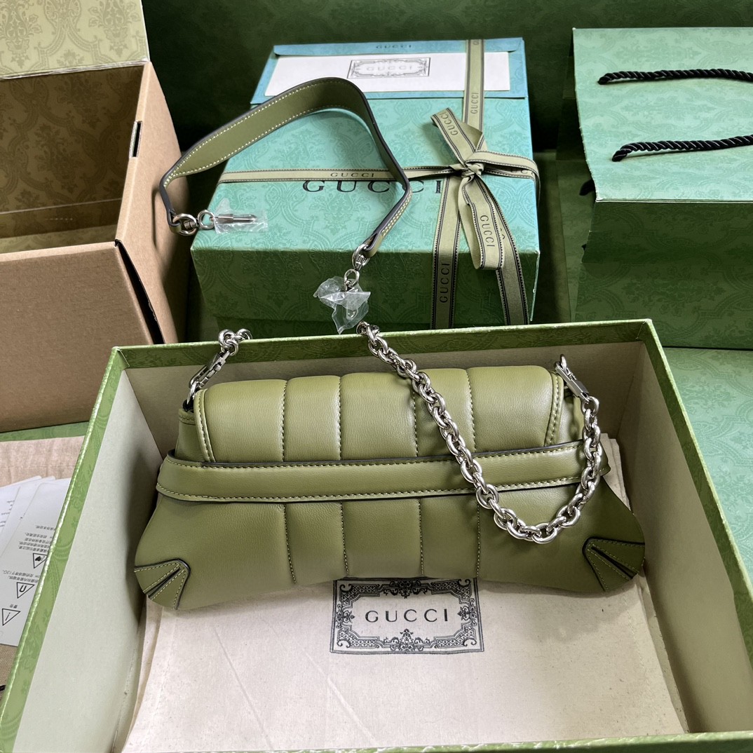 Bagsaaa Gvc*1 Horsebit Chain Small Shoulder Bag green 