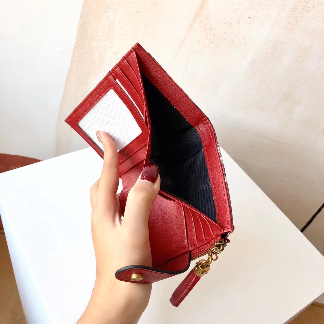 Bagsaaa D10r Oblique Wallet Red - 12*9*1.5
