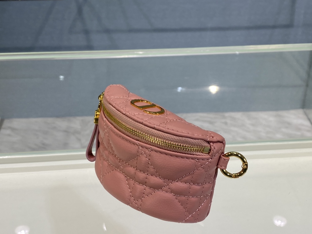 Bagsaaa D10r Caro Half Moon Coin Purse Pink - 11.5cmx7cm x5cm