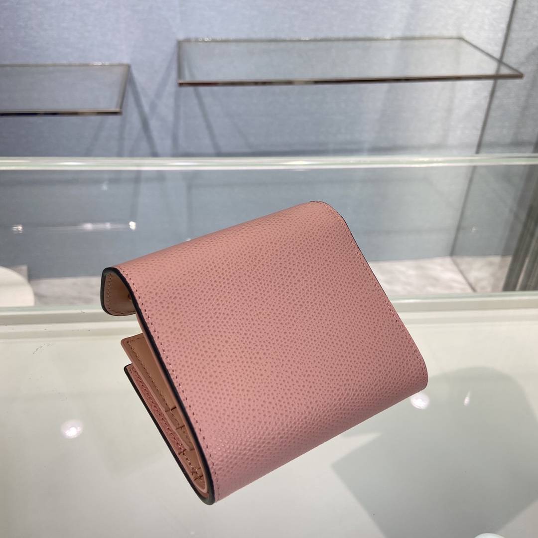 Bagsaaa D10r Saddle Wallet Pink Leather