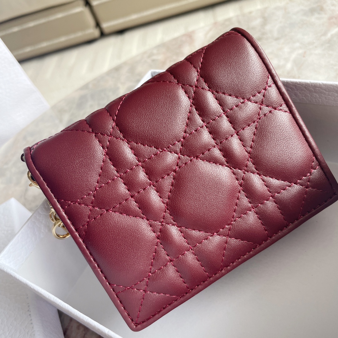 Bagsaaa D10r Coin Purse Burgundy - 11x9cm