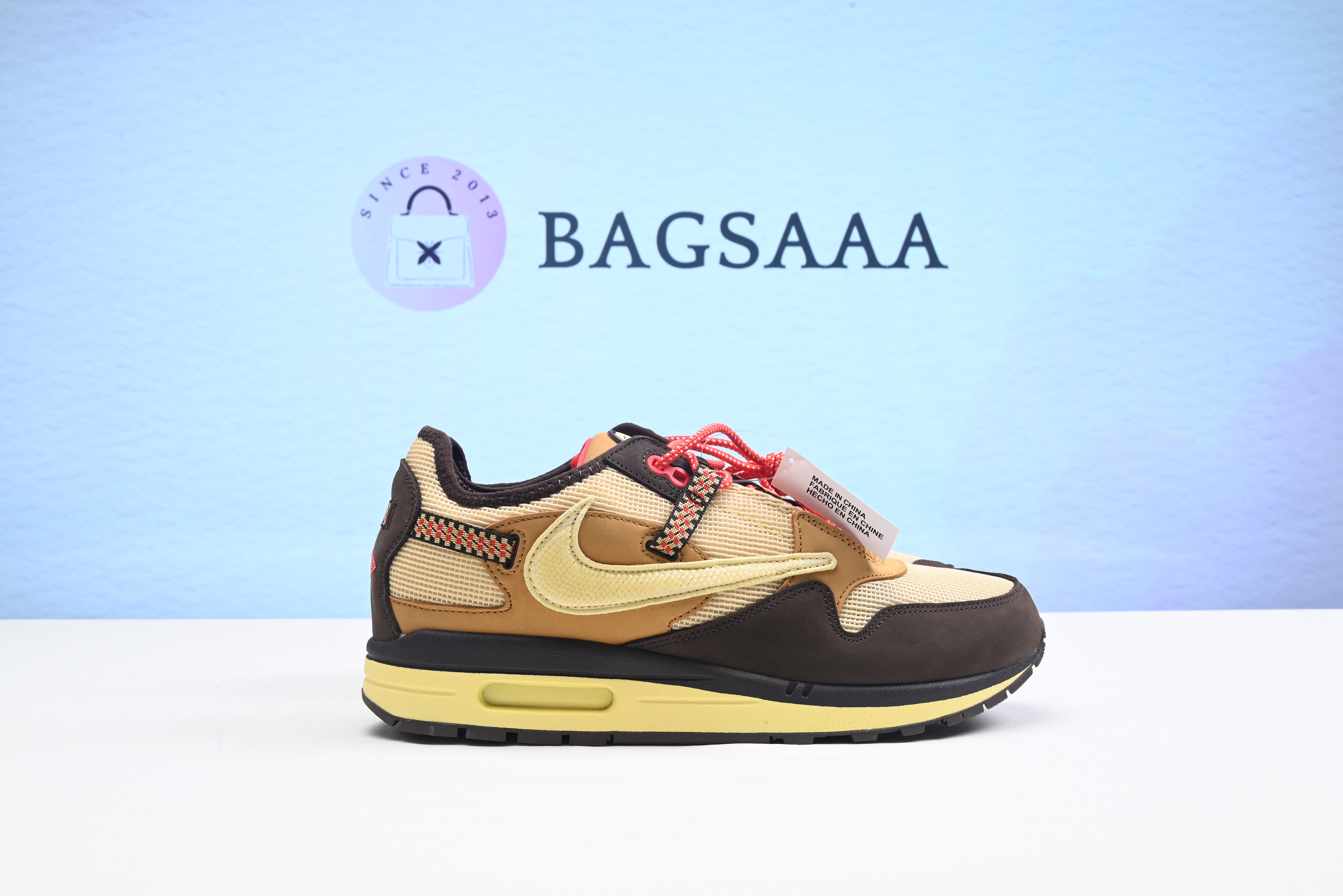 NIKE X TRAVIS SCOTT AIR MAX 1 CACTUS JACK BAROQUE BROWN 