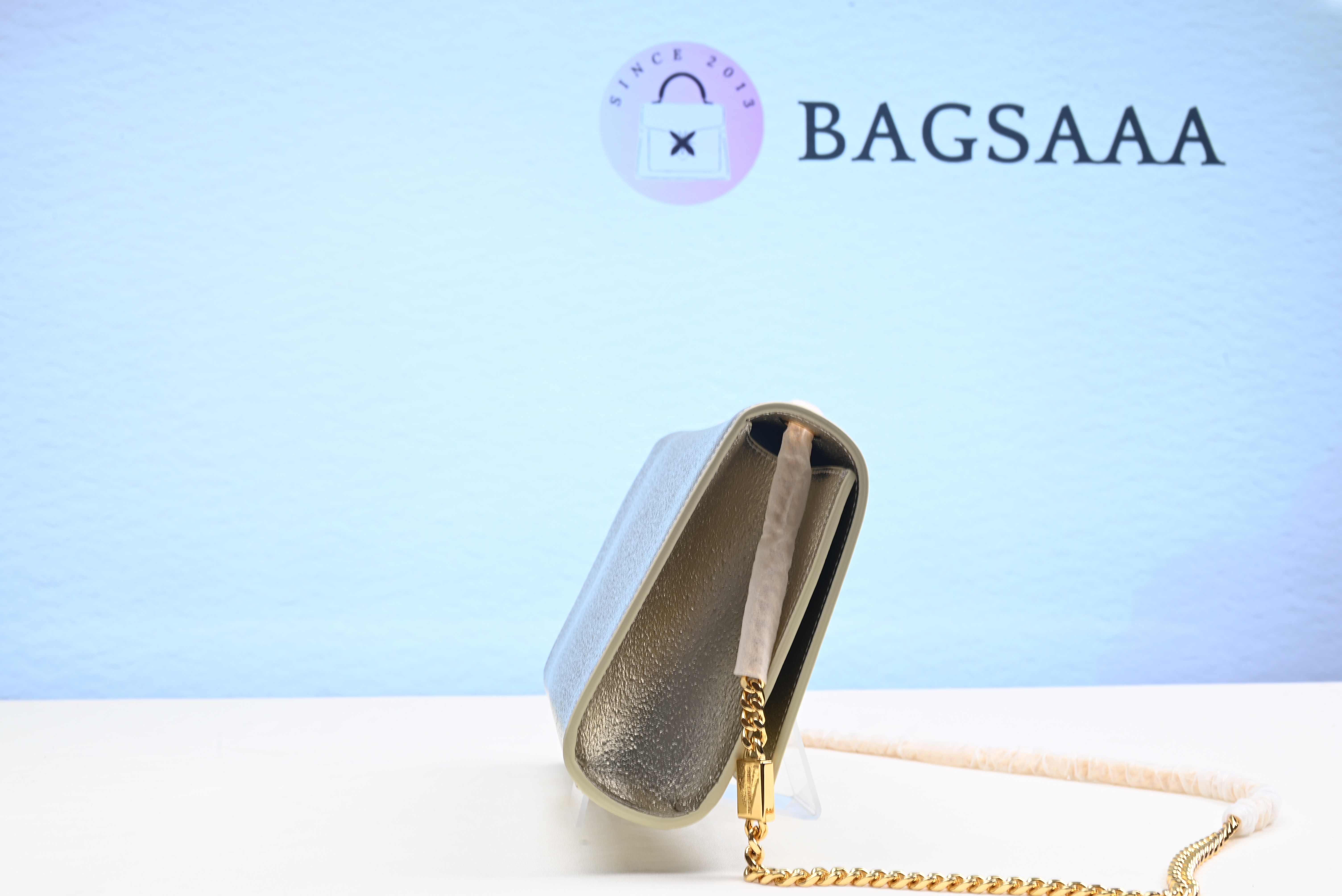 Bagsaa Y51 Metallic Gold Kate Bag - 20 cm x 13.5 cm