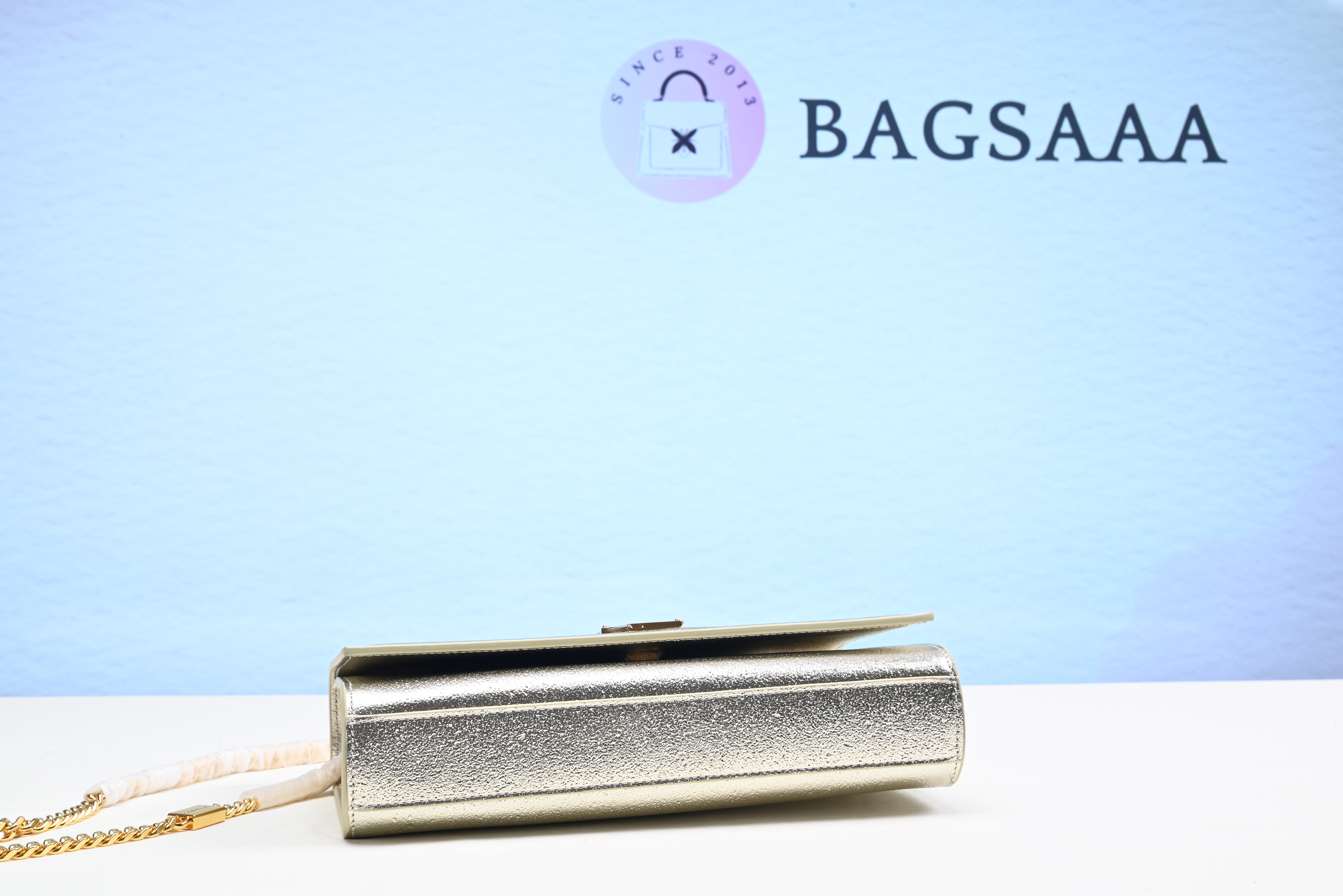 Bagsaa Y51 Metallic Gold Kate Bag - 20 cm x 13.5 cm
