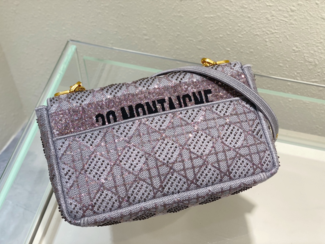 Bagsaaa D10r Caro Medium Cannage Grey Bag - 25.5*15.5*8cm