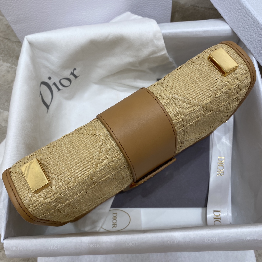 Bagsaaa D10r 30 Montaigne Natural Cannage Raffia - 24 x 17 x 8 cm