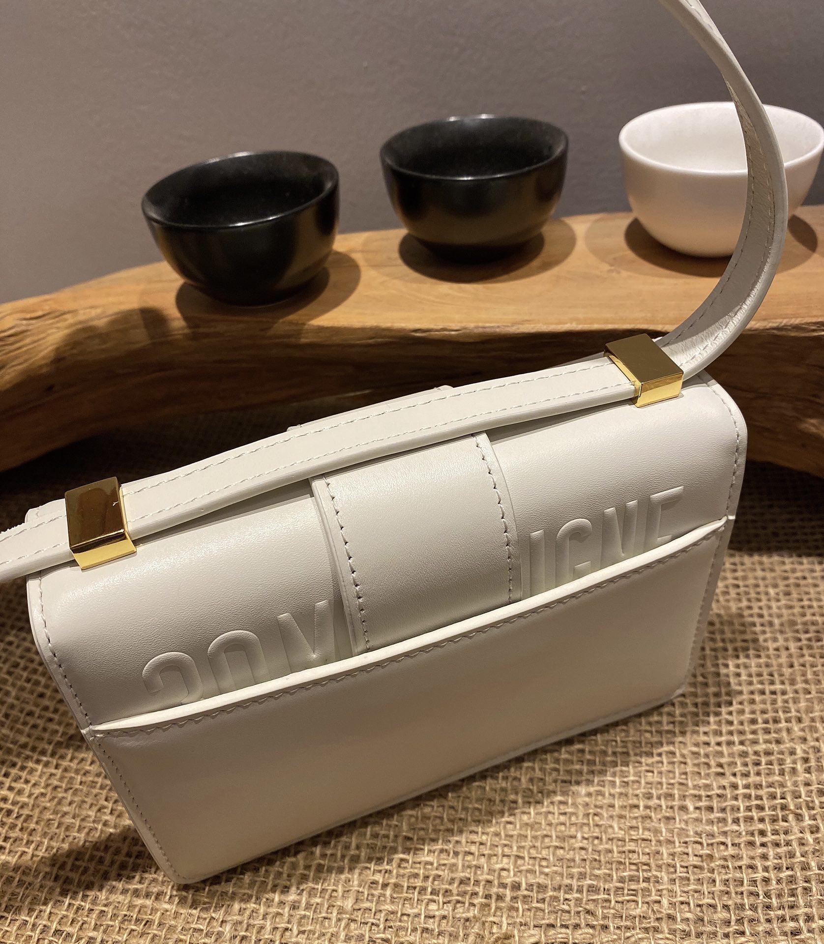 Bagsaaa D10r Mini Montaigne White Bag - 15x11x4cm