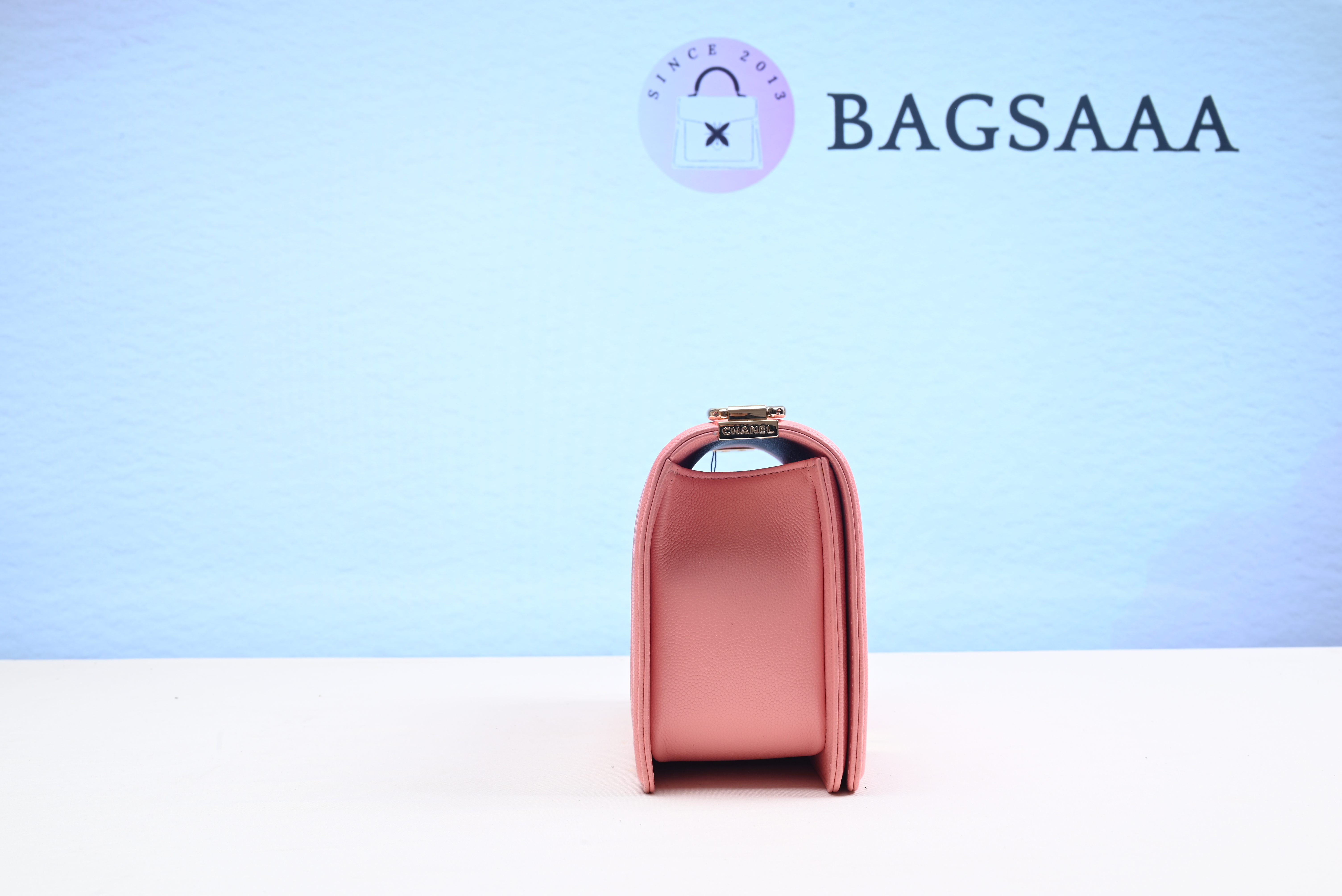 Bagsaaa Ch**el Leboy Caviar Pink Leather 25cm