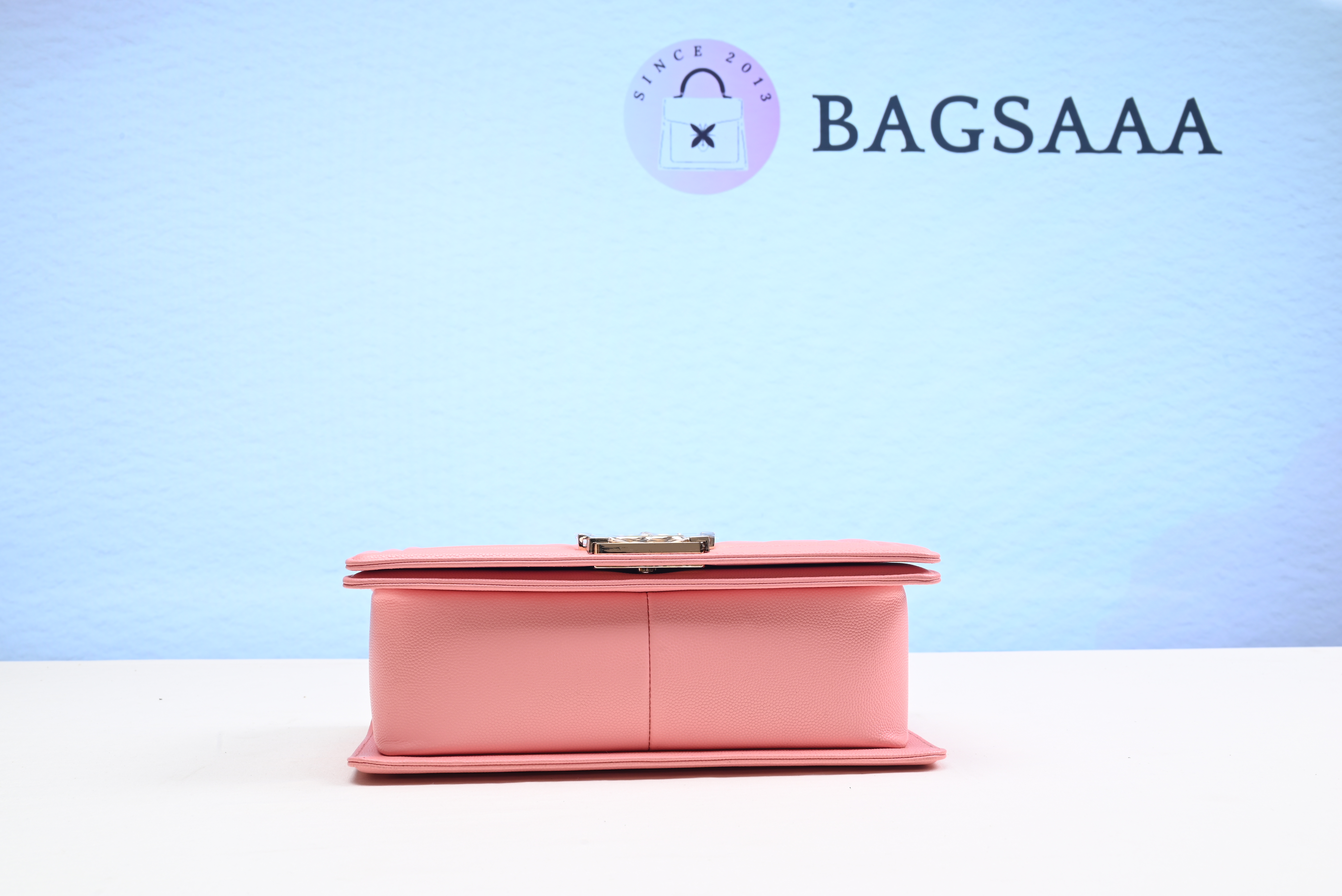 Bagsaaa Ch**el Leboy Caviar Pink Leather 25cm