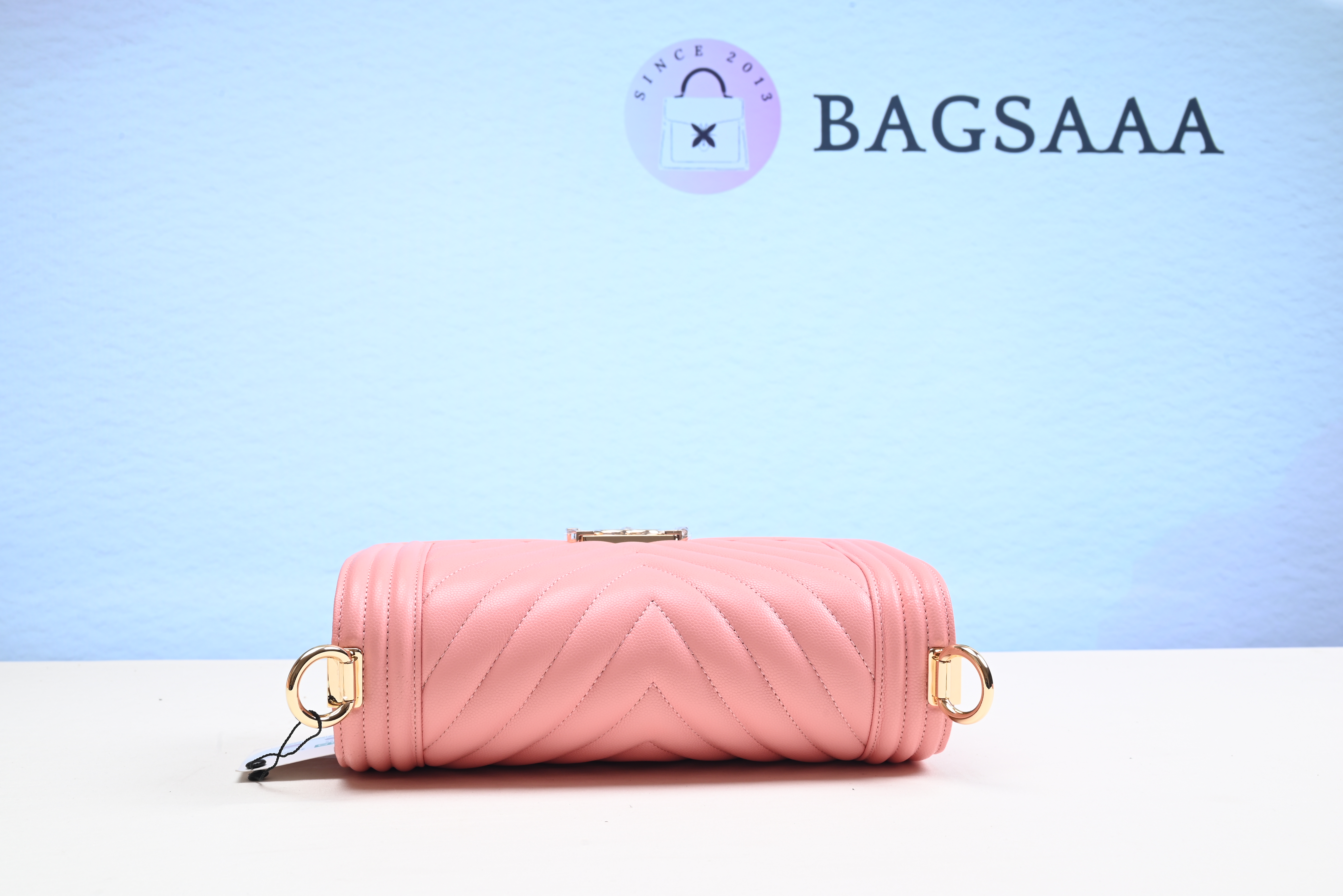 Bagsaaa Ch**el Leboy Caviar Pink Leather 25cm