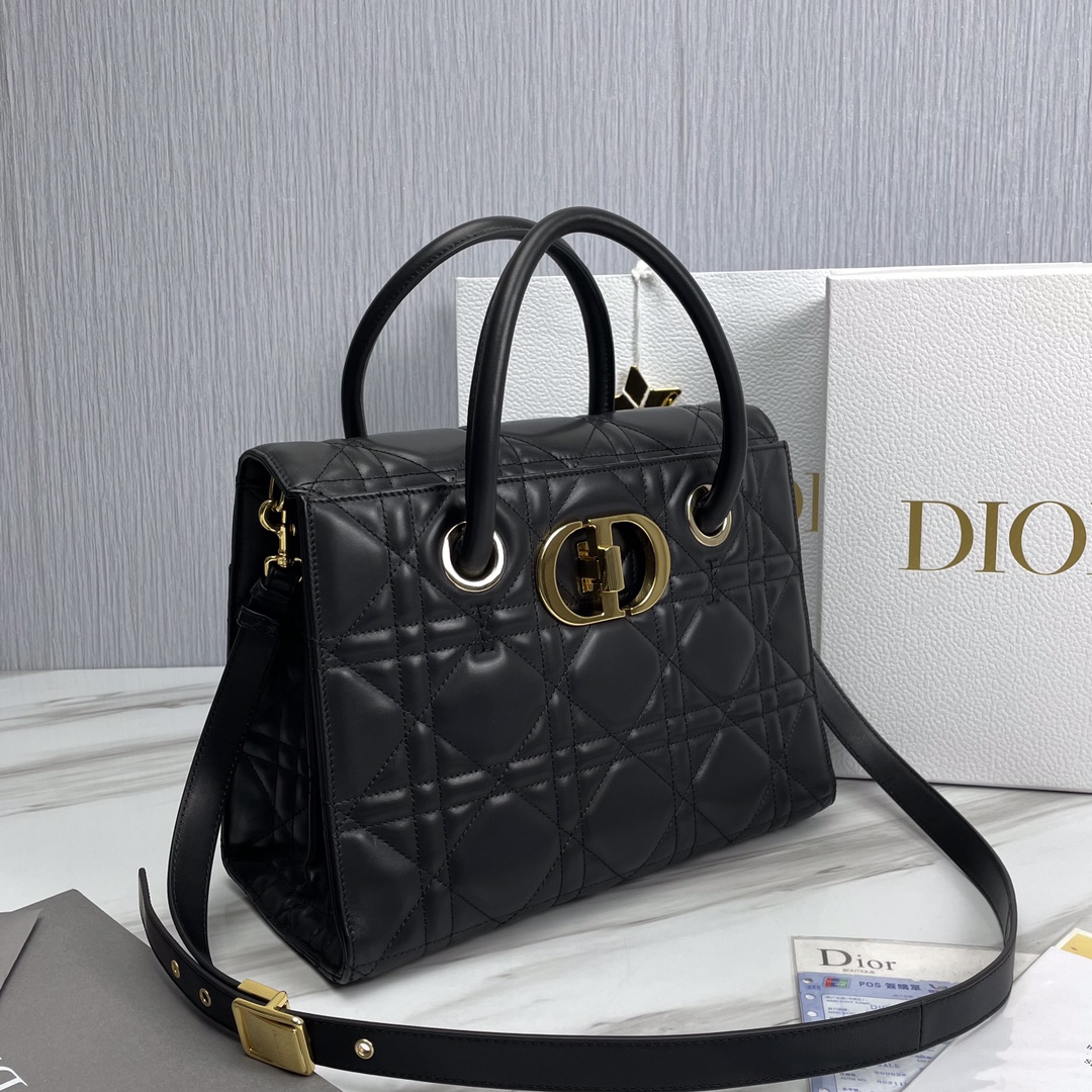 Bagsaaa D10r St Honore x Caro Black Bag 30x22.5x16
