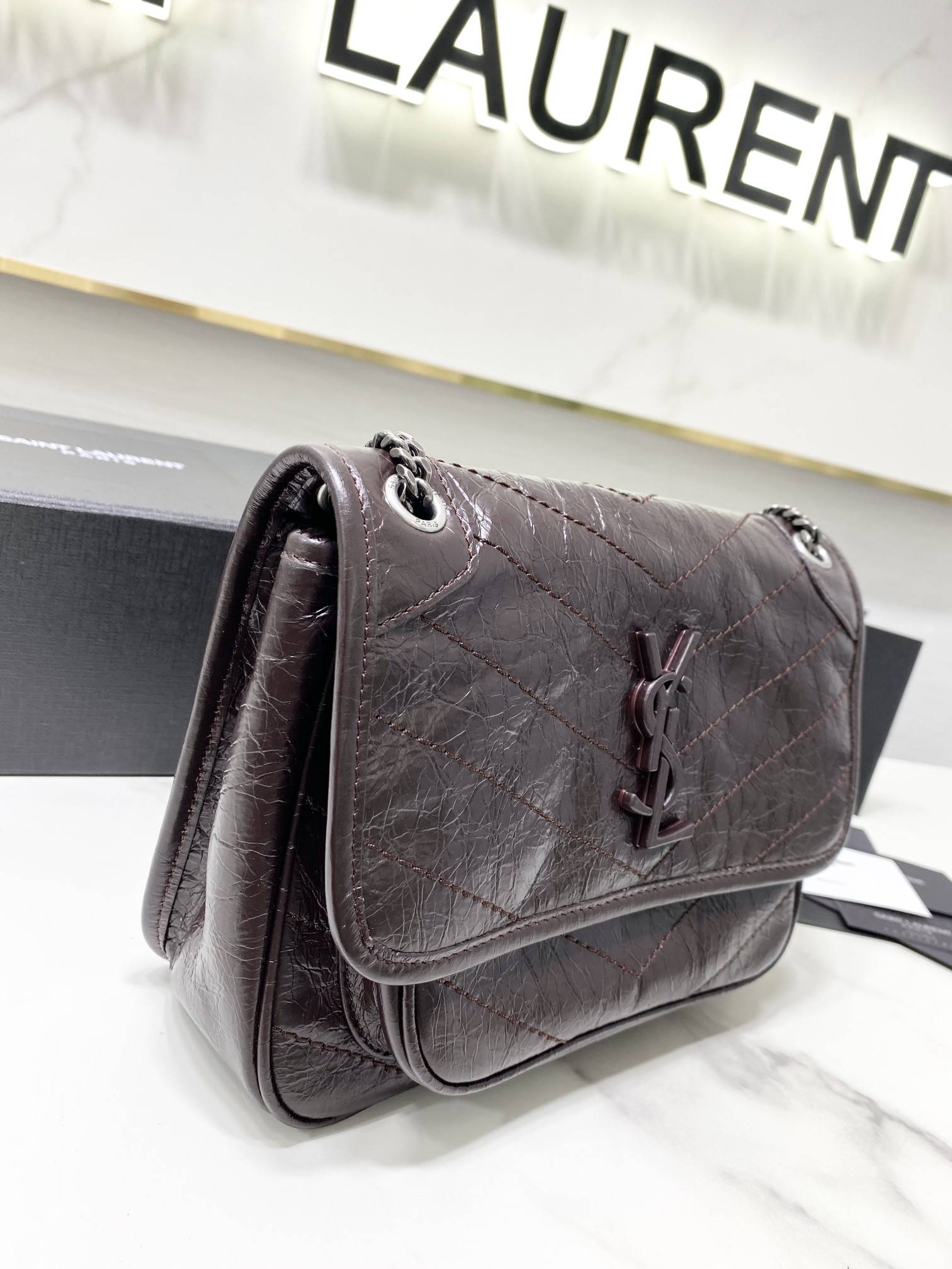 Bagsaaa Y51 Niki Baby In Vintage Letaher Burgundy - 22x16x12cm