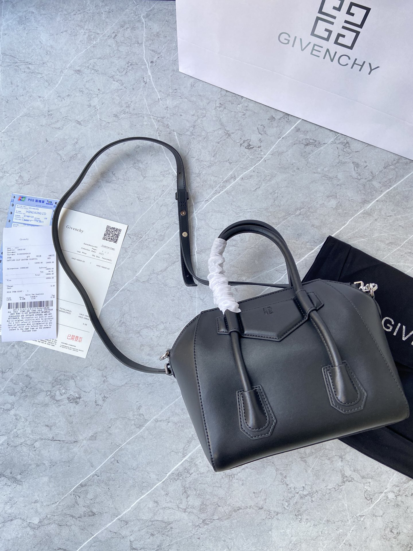 Bagsaaa Givenchy Antigona Lock Tote Bag Black - 23*27*13cm