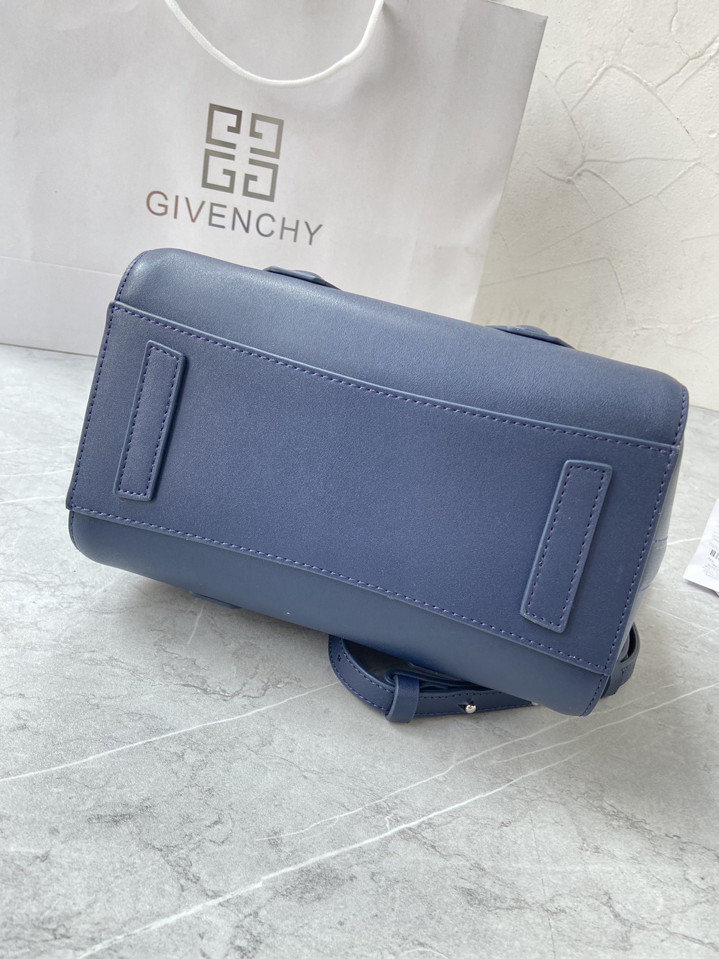 Bagsaaa Givenchy Antigona Lock Tote Bag Blue - 23*27*13cm