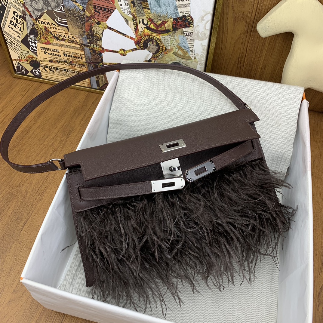 Bagsaaa H**me5 Kelly Elan Chamkila Brown - 28x16x4cm 
