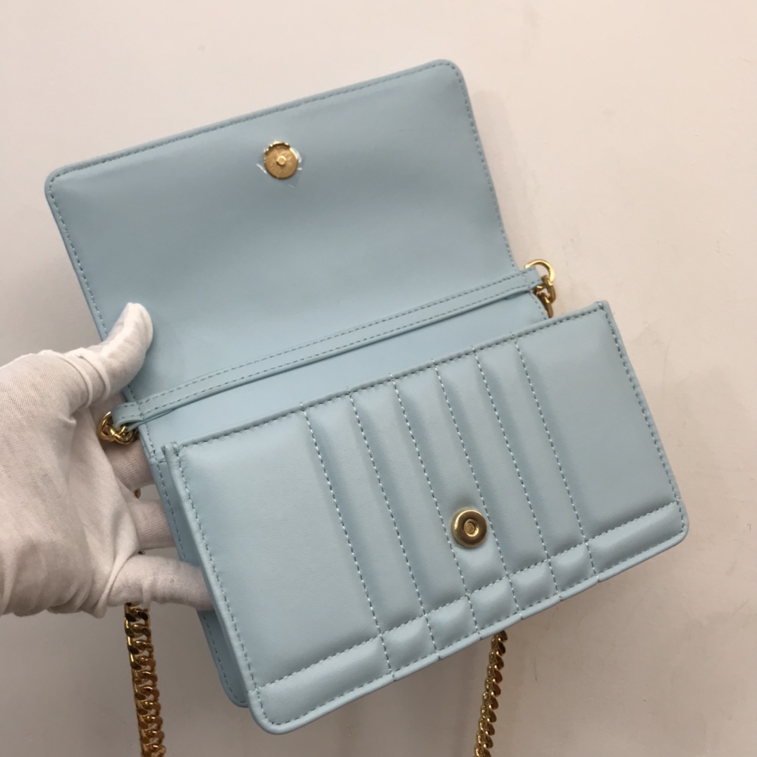 Bagsaaa Bv*b*rry Lola Shoulder Blue Bag - 20 x 5 x 12cm