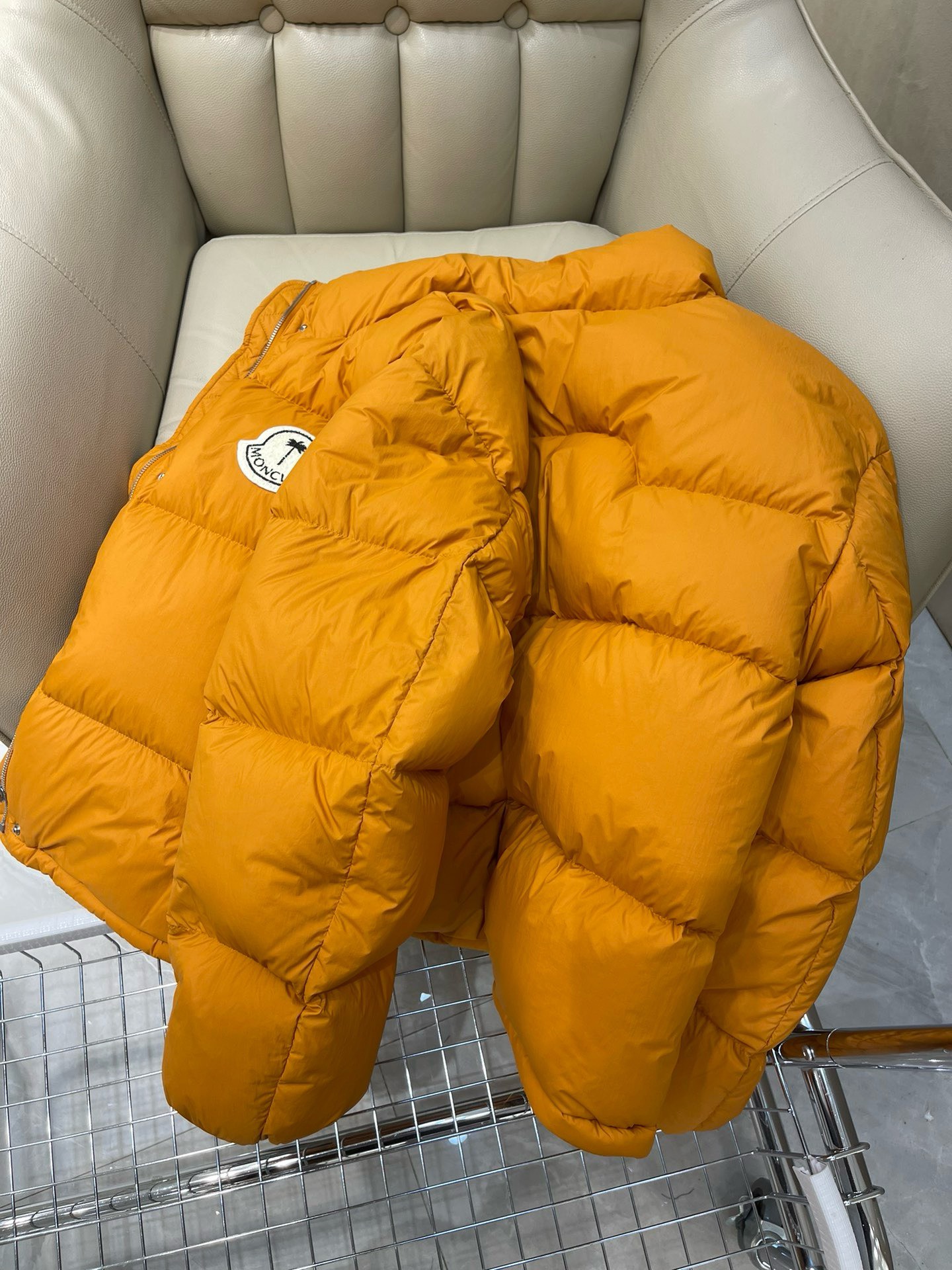 Bagsaaa Moncler Short Down Yellow Jacket