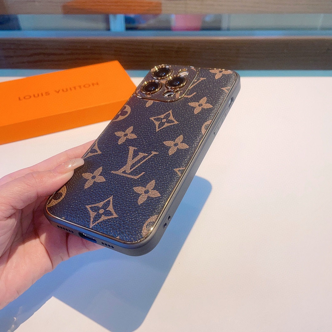 Bagsaaa L0vis Vvtt0n Monogram Brown Phone Case