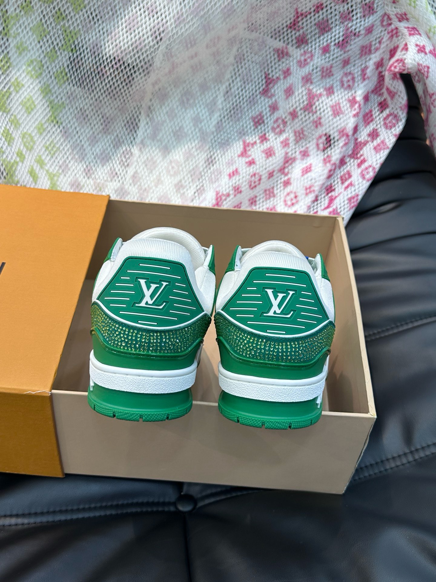 Bagsaa L0vis Vvtt0n Trainer Sneaker Green crystals
