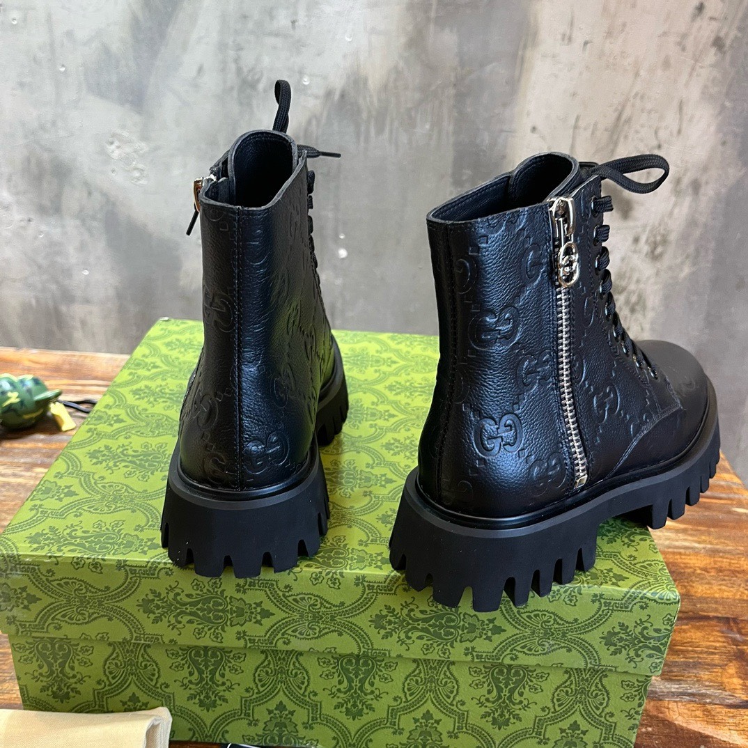 Bagsaaa Gvc*1 Black GG Leather Boot