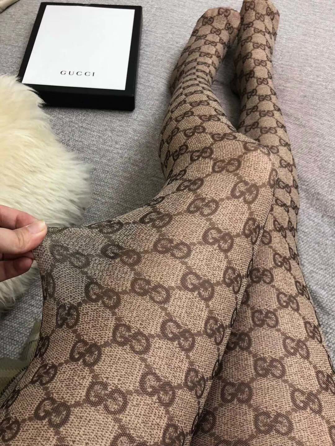 Bagsaaa Gvc*1 GG Ebony Beige Tights