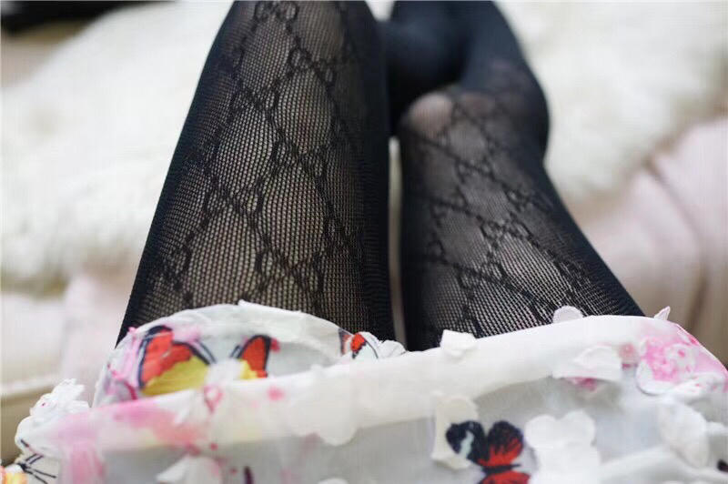 Bagsaaa Gvc*1 Tights With Small GG Ebony Pattern 