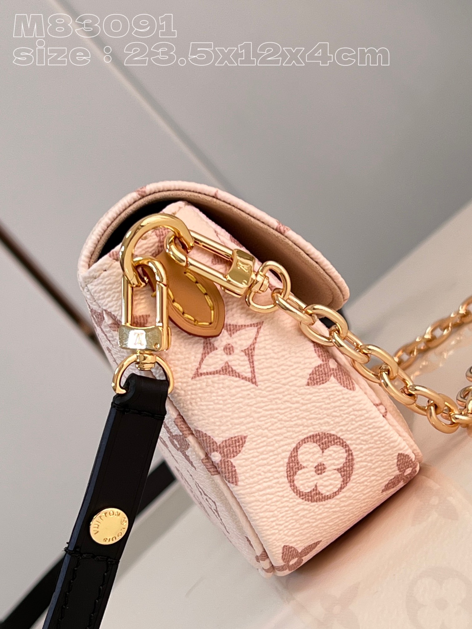 Bagsaaa L0vis Vvtt0n Wallet On Chain Ivy Pink - 23.5 x 12 x 4.3 cm