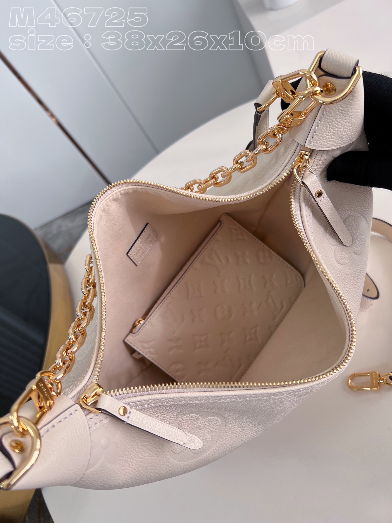 Bagsaaa L0vis Vvtt0n Loop Hobo Monogram Empreinte Cream - 38x26x10cm