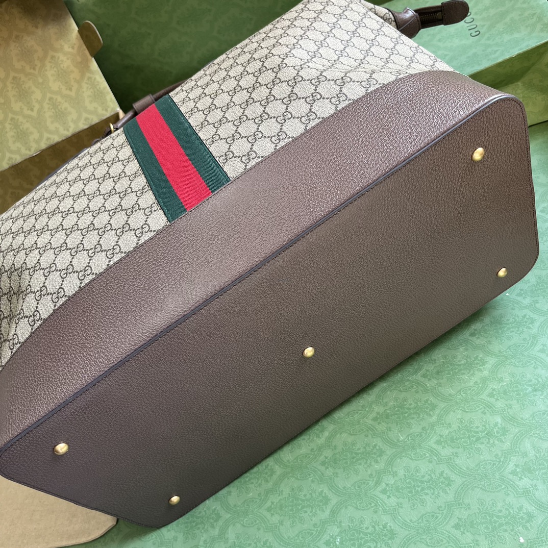 Bagsaaa Gvc*1 GG duffle bag in beige and ebony - 48.5x 36x 24cm