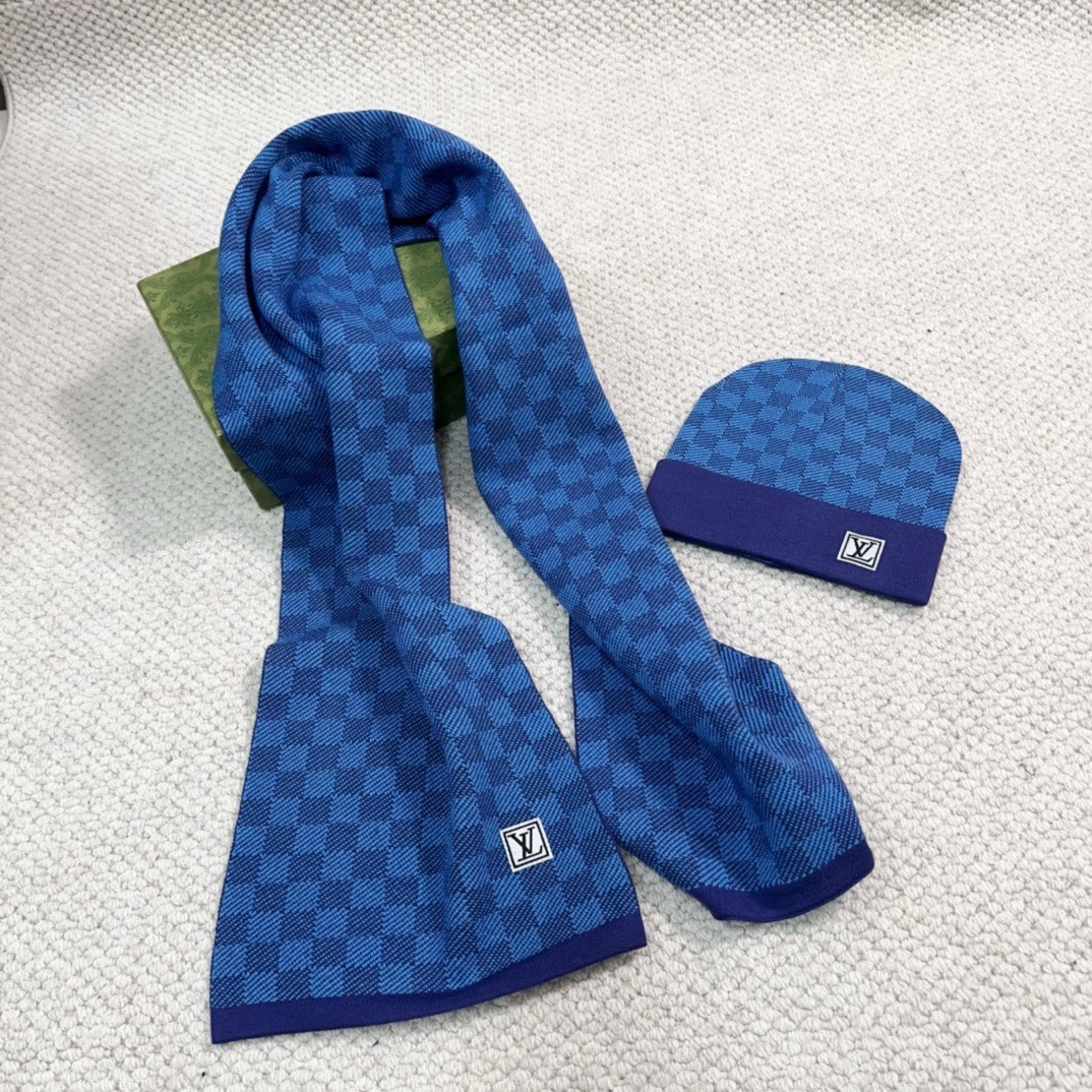Bagsaaa L0vis Vvtt0n Set Hat + Scarf 