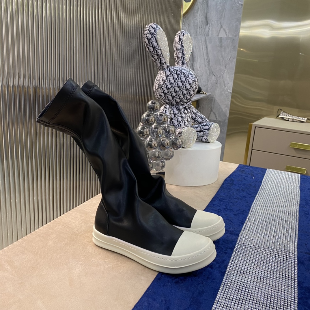 Bagsaaa Rick Owens Classic Bumper leather boots